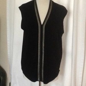 Rachel RACHEL ROY black sleeveless top sz L